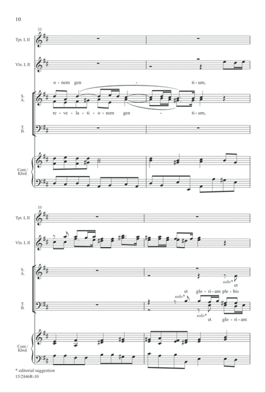 Nunc dimittis 4-Part scores gallery preview page 10