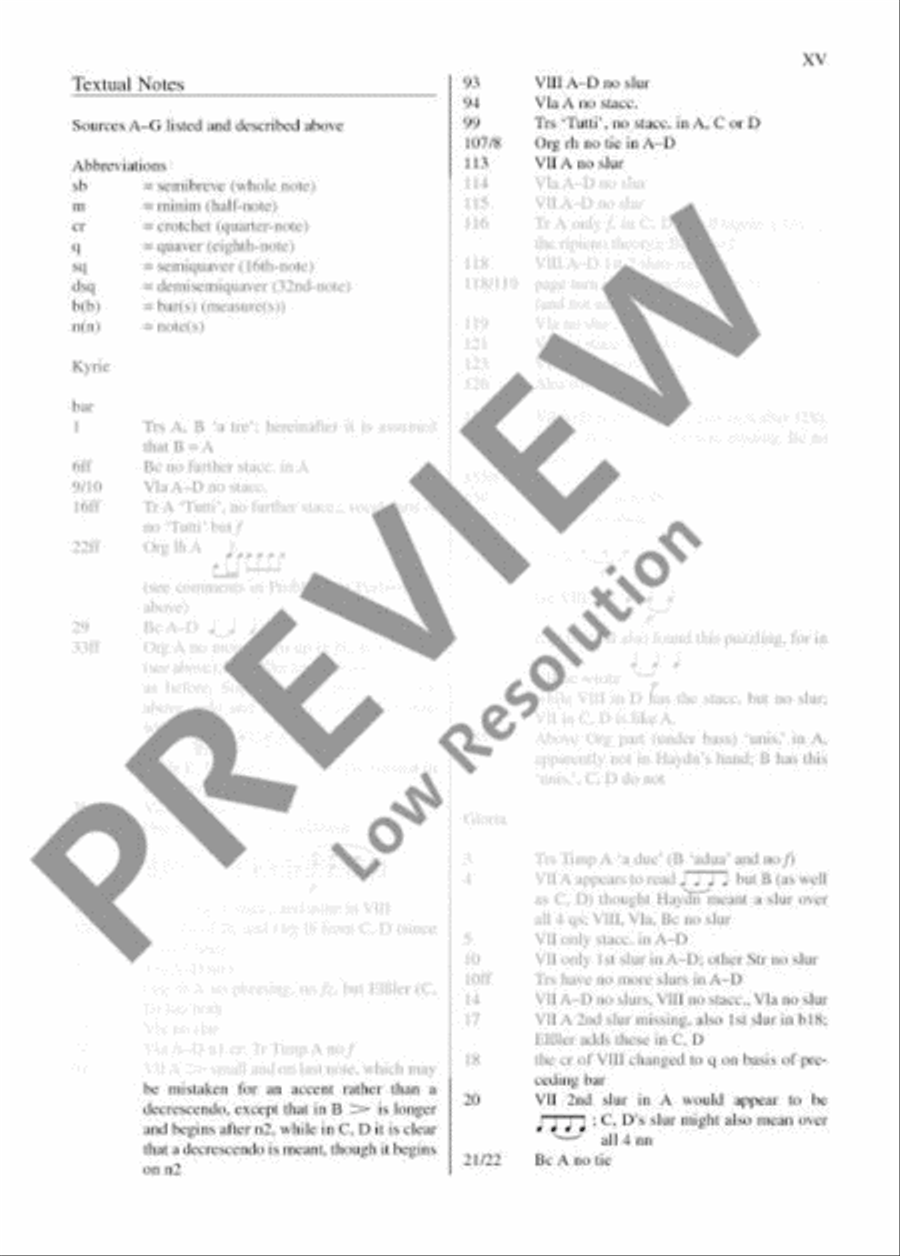 Missa in Angustiis D minor 4-Part scores gallery preview page 16