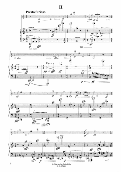 Vier Stücke für Klarinette und Klavier (1999)