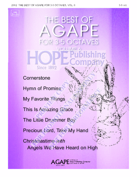 The Best of Agape for 3-5 Octaves, Vol. 6 image number null