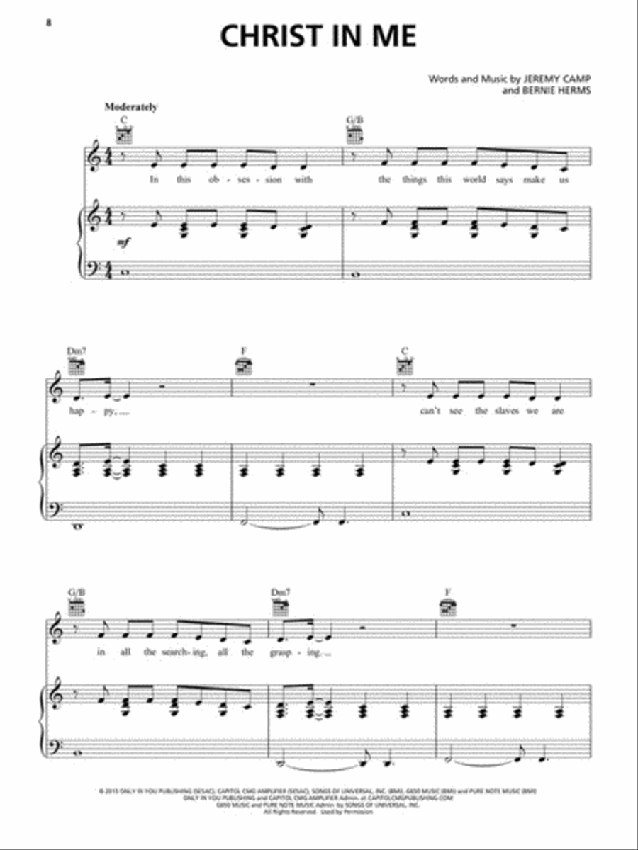 Top Christian Hits 2016-2017 Piano, Vocal, Guitar scores gallery preview page 4