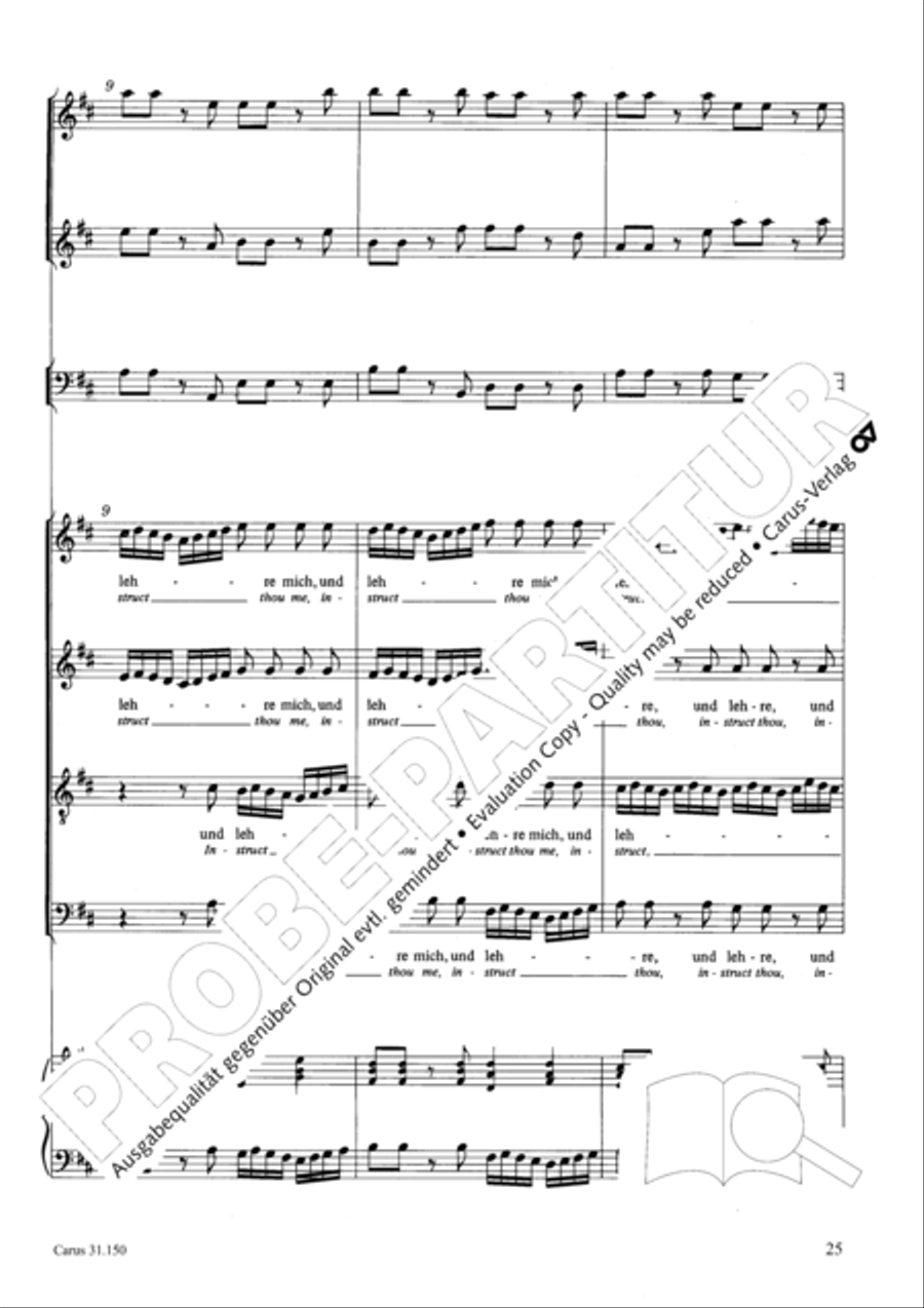 O my Lord, I long for thee (Nach dir, Herr, verlanget mich) 4-Part scores gallery preview page 28
