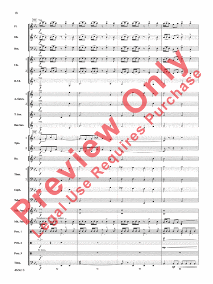 Nine Mile Saga Nine Mile Saga Concert Band scores gallery preview page 19