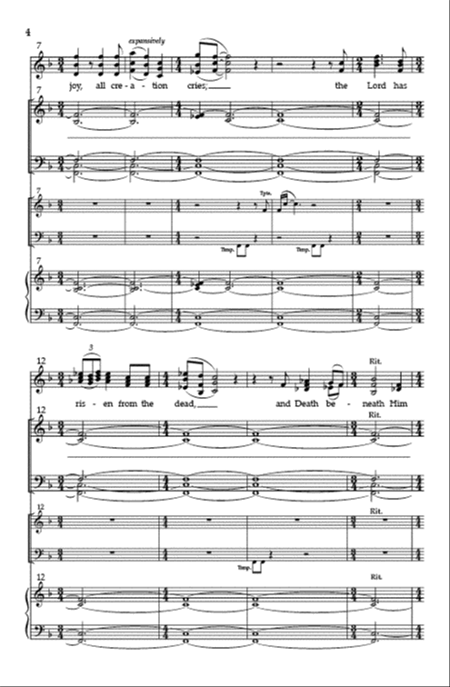 Rejoice, Ye Heavenly Powers (Vocal Score) Divisi scores gallery preview page 3
