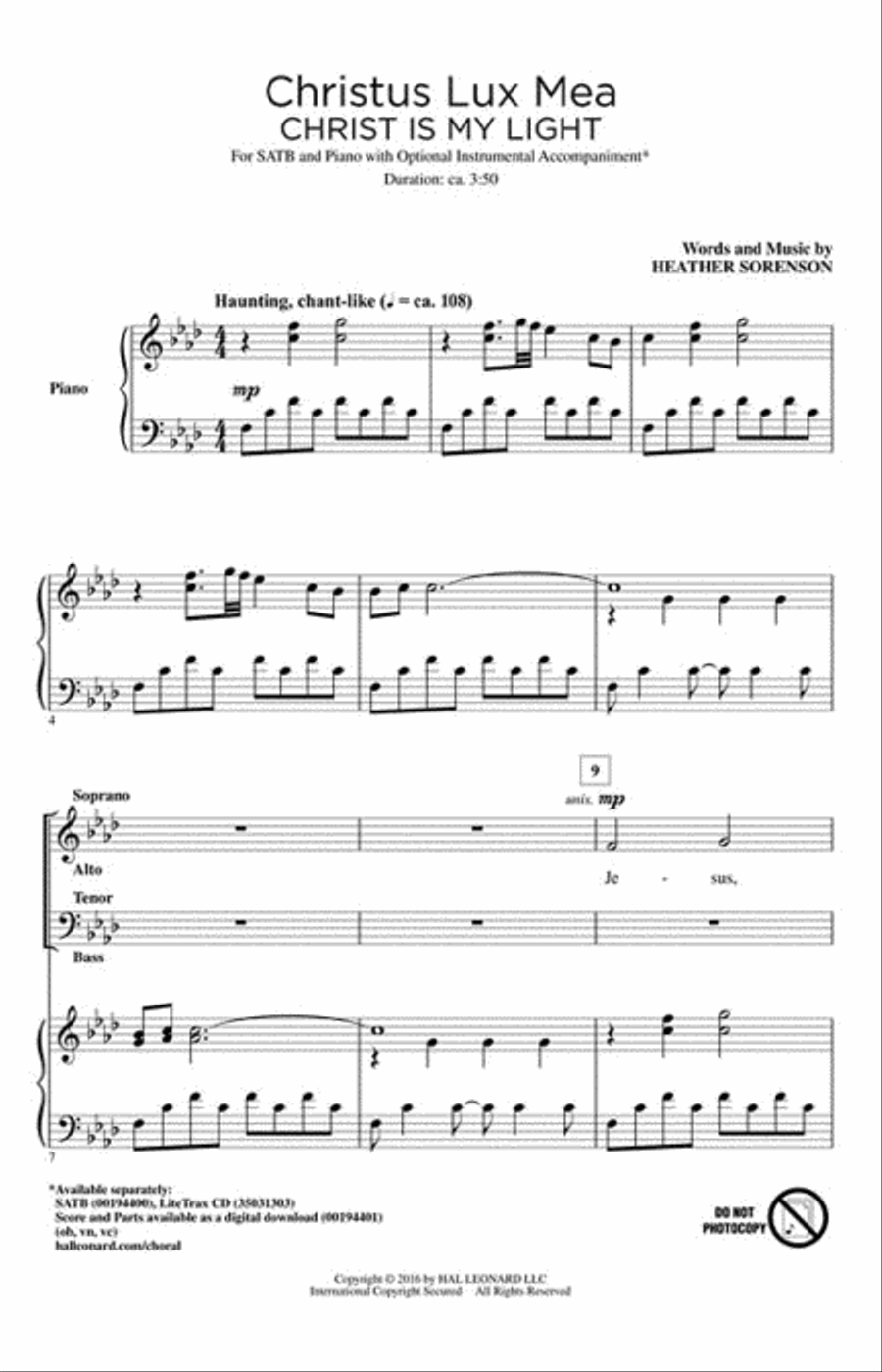 Christus Lux Mea Christus Lux Mea 4-Part scores gallery preview page 2