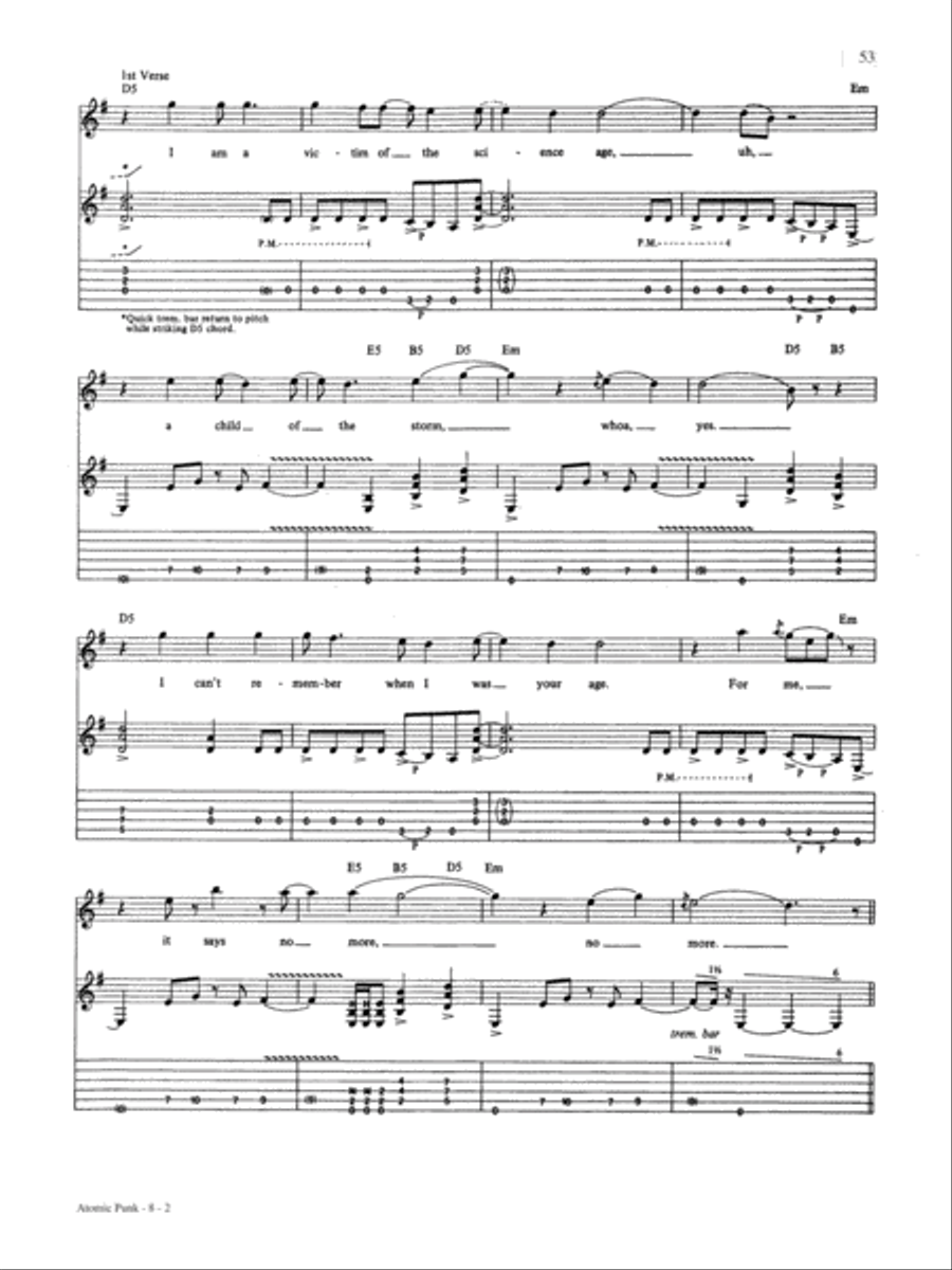 Atomic Punk Guitar Tablature scores gallery preview page 2