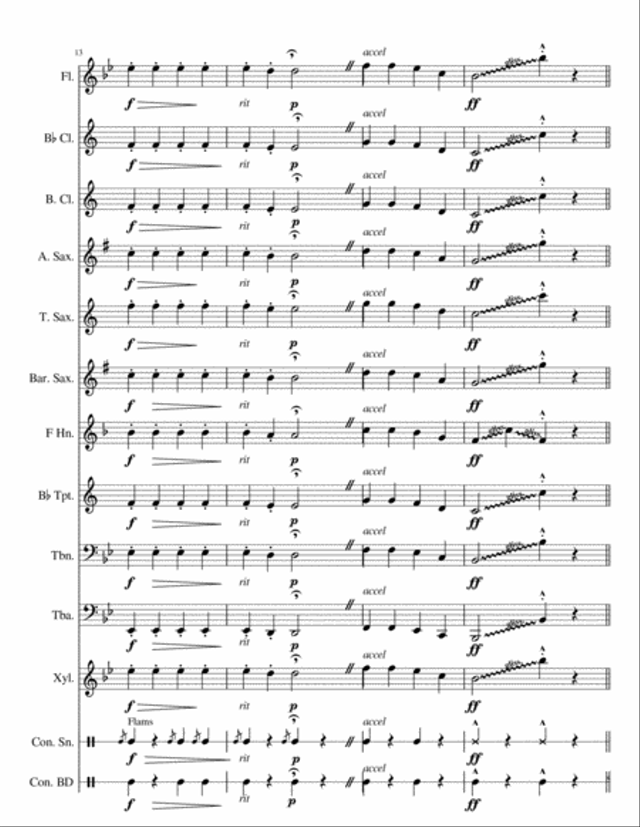 Jingle Bells Beginning Band Skill Builder Concert Band scores gallery preview page 5