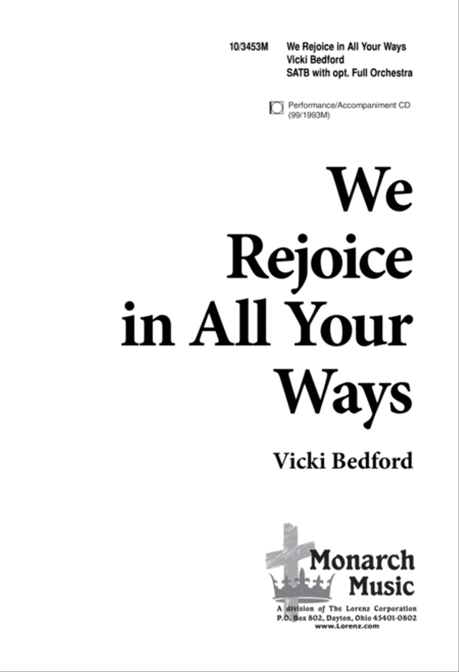 We Rejoice in All Your Ways 4-Part scores gallery preview page 1