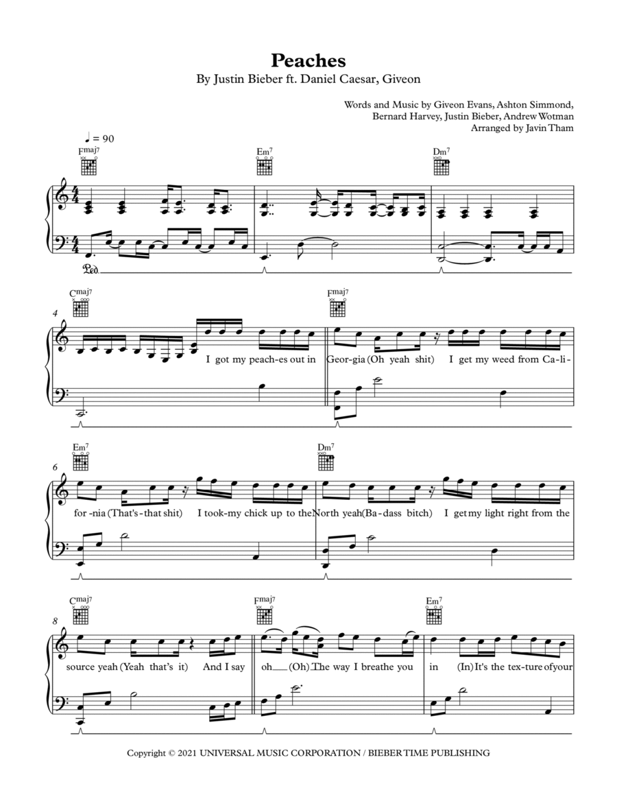 Peaches Voice scores gallery preview page 1