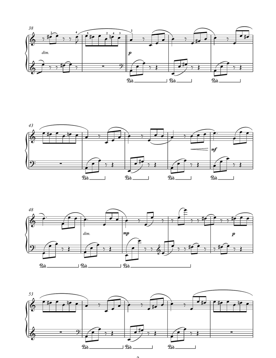 Fur Elise (arr. Jack Long) Piano Solo scores gallery preview page 3