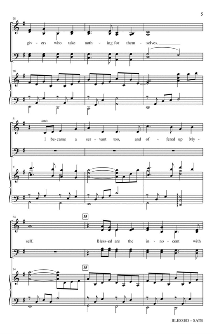 Blessed Blessed 4-Part scores gallery preview page 4