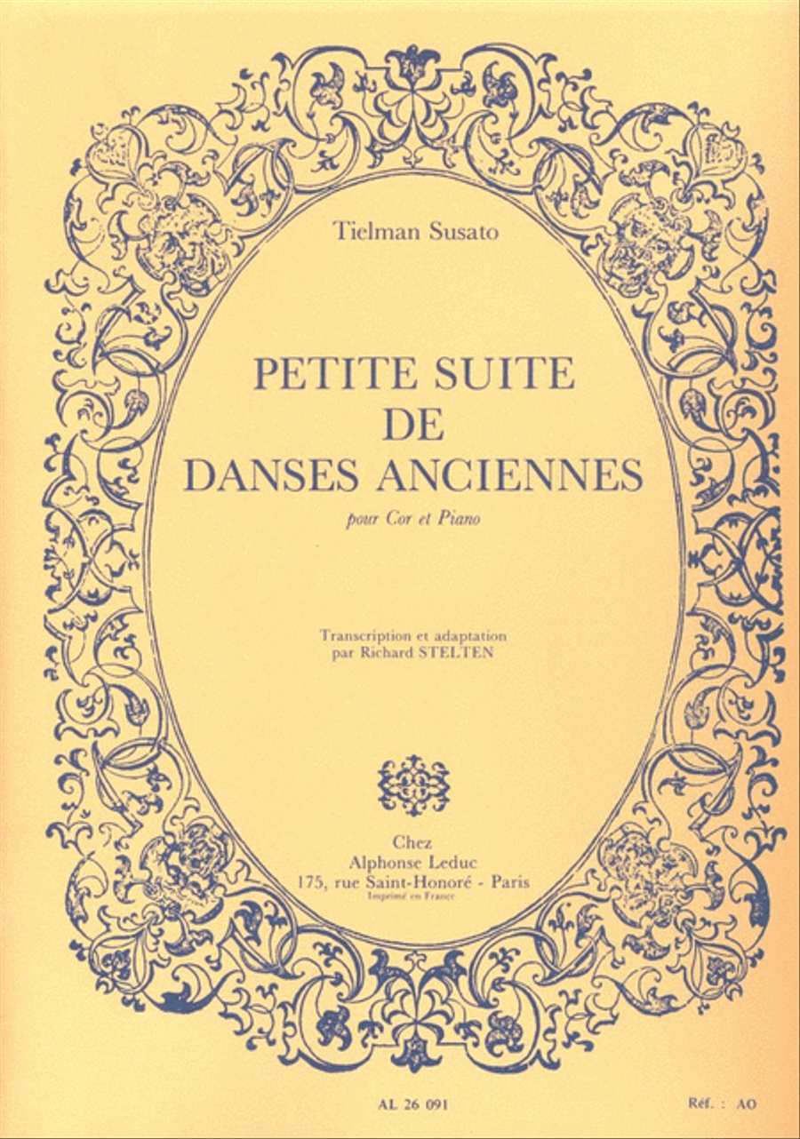 Petite Suite De Danses Anciennes (horn & Piano) Horn scores gallery preview page 1