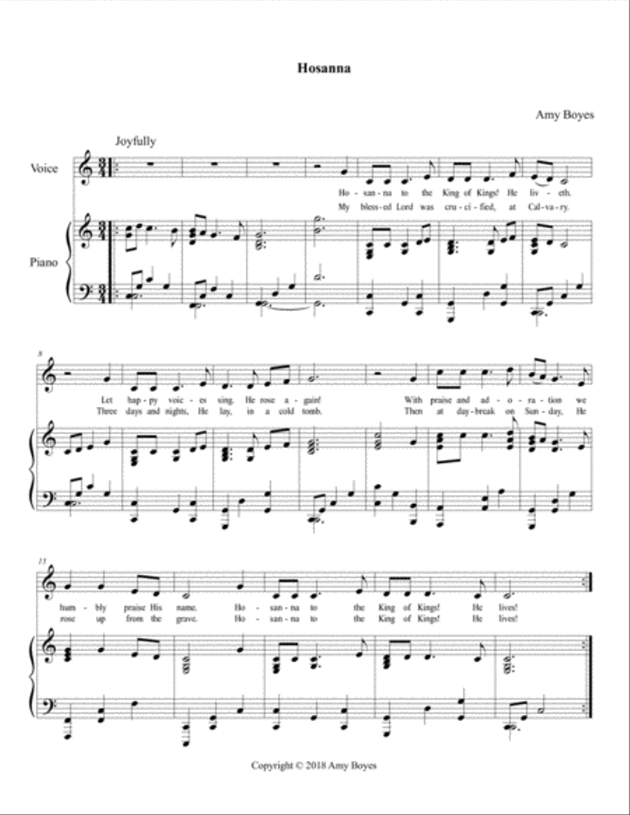Hosanna Voice scores gallery preview page 1