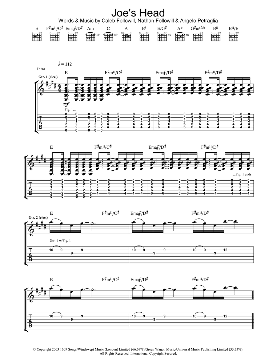 Joe's Head Acoustic Guitar scores gallery preview page 1