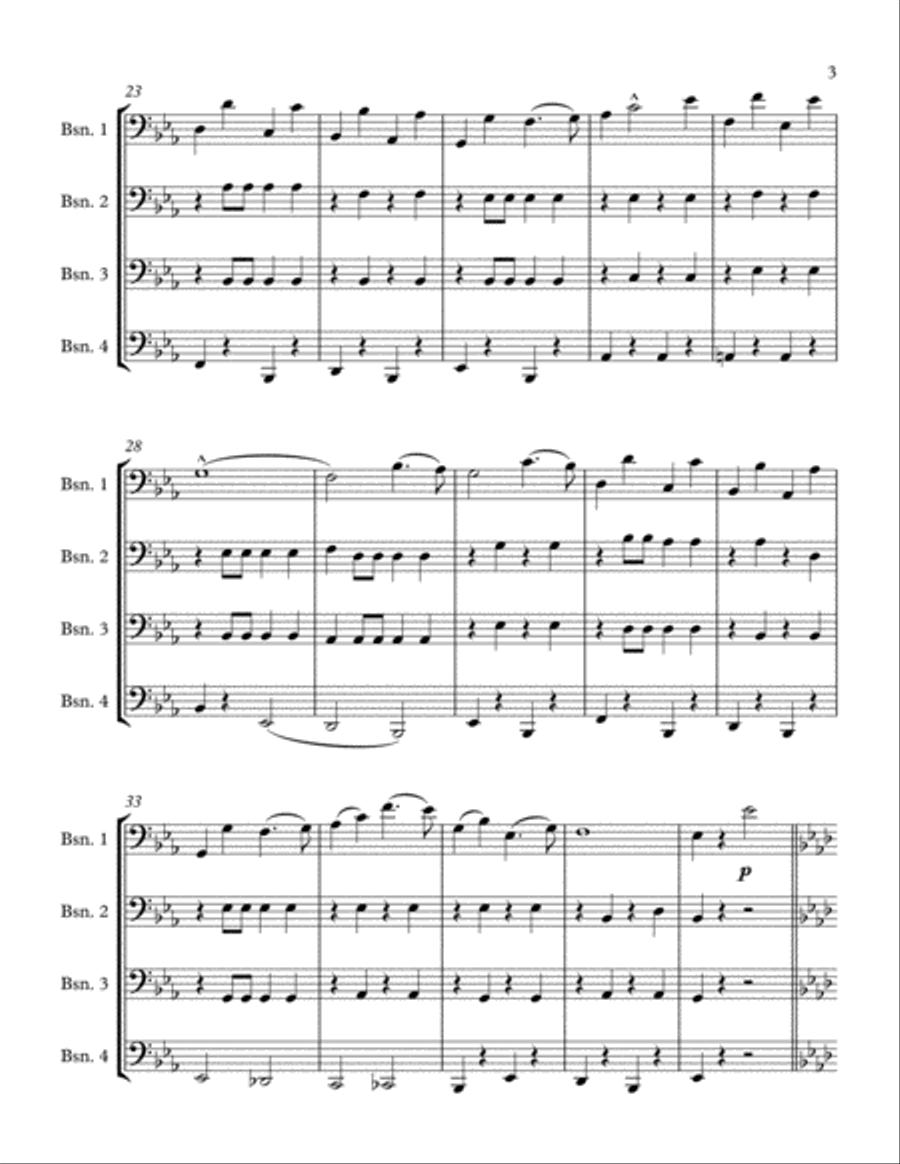 Stars and Stripes Forever (for Bassoon Quartet) Woodwind Quartet scores gallery preview page 3