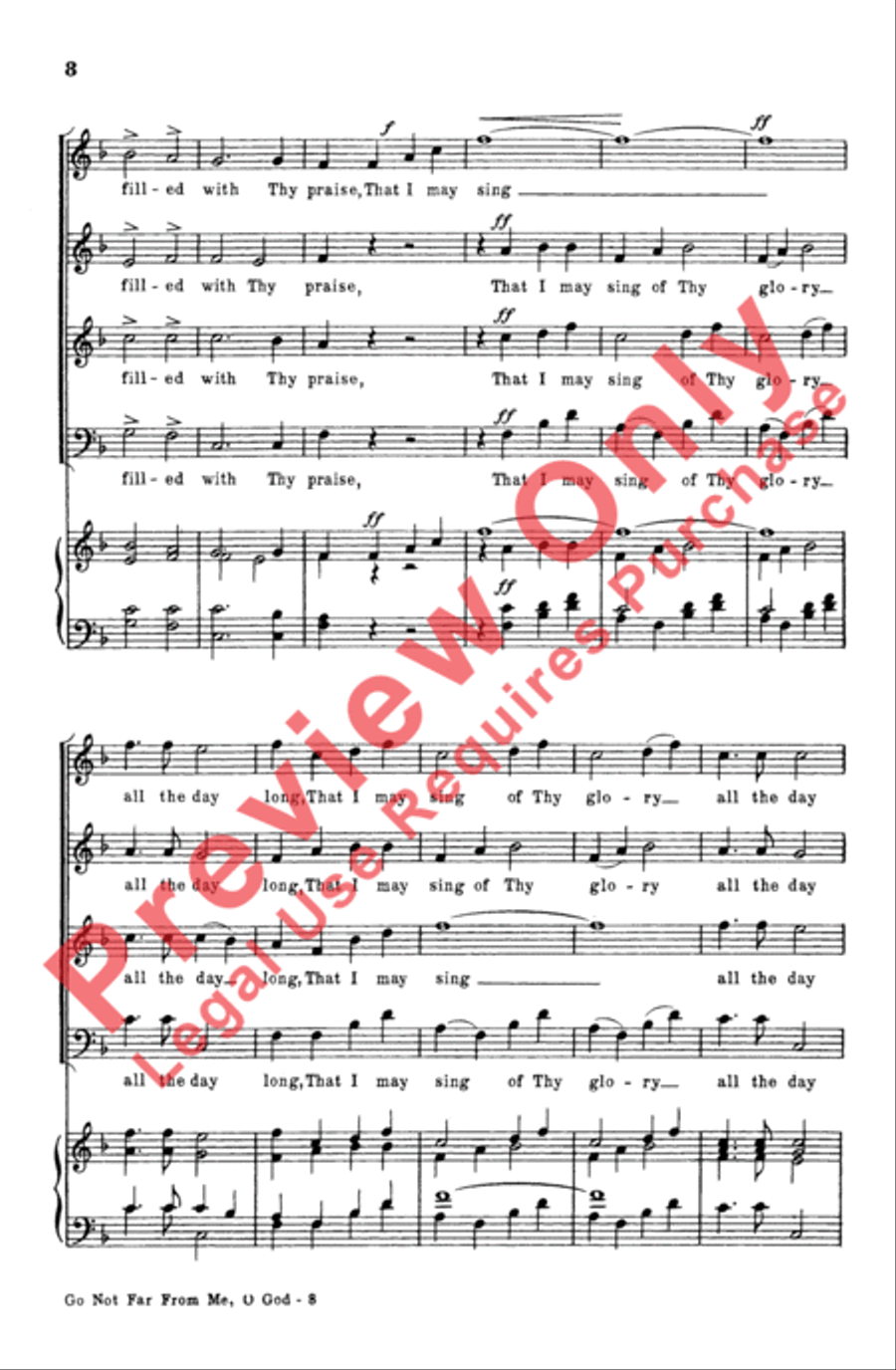 Go Not Far from Me, O God 4-Part scores gallery preview page 7