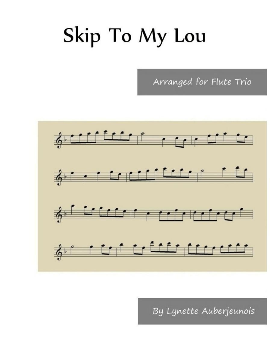 Skip to My Lou - Flute Trio Flute Trio scores gallery preview page 1