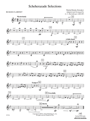Scheherazade Selections: B-flat Bass Clarinet