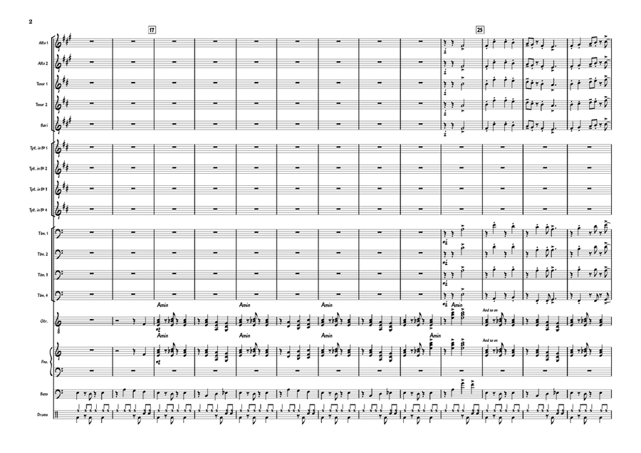 God Rest Ye Merry Gentlemen Jazz Ensemble scores gallery preview page 2