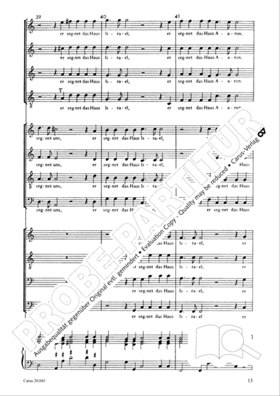 Nicht uns, Herr, sondern deinen Namen 4-Part scores gallery preview page 14