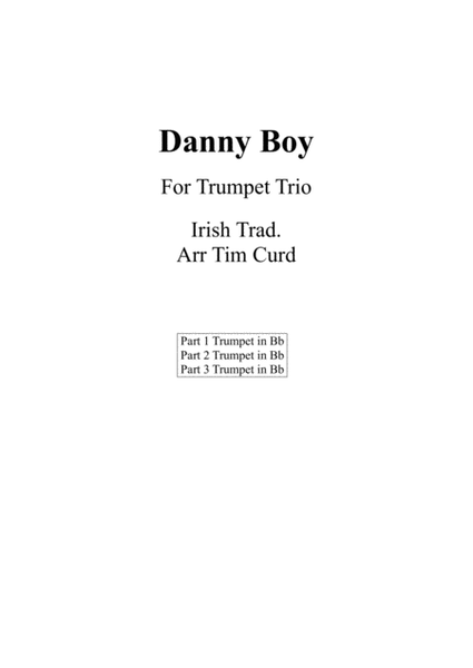 Danny Boy for Trumpet Trio image number null