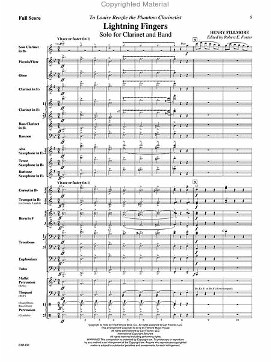 Lightning Fingers Concert Band scores gallery preview page 2