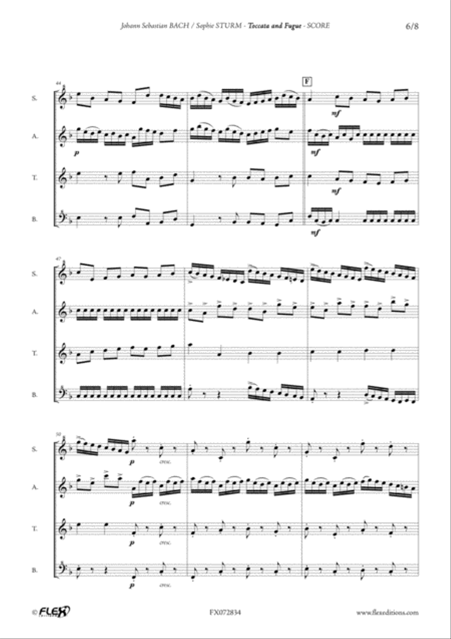 Toccata and Fugue Soprano Recorder scores gallery preview page 6