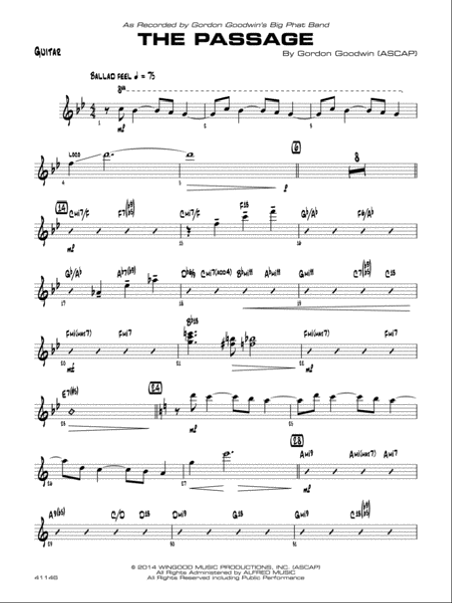 The Passage: Guitar The Passage: Guitar Jazz Ensemble scores gallery preview page 1