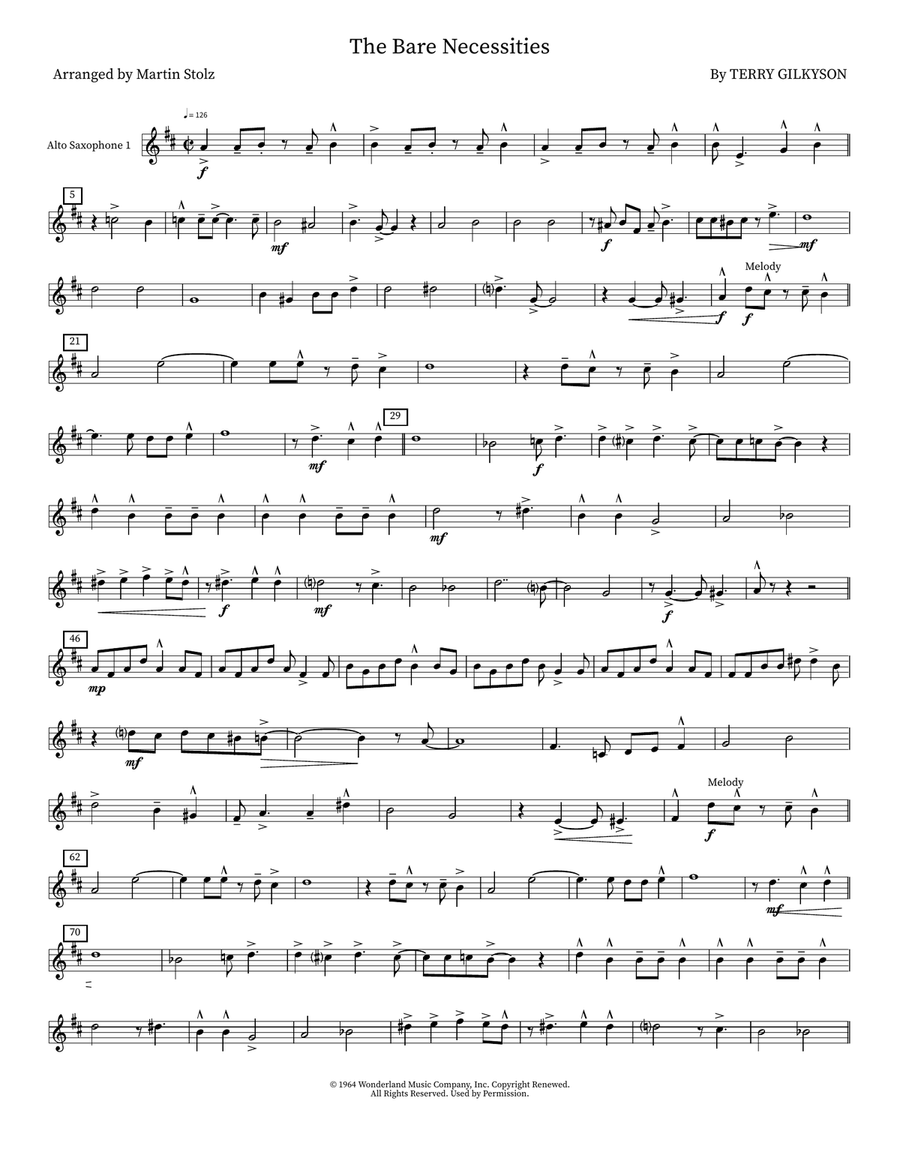 The Bare Necessities 4-Part scores gallery preview page 6