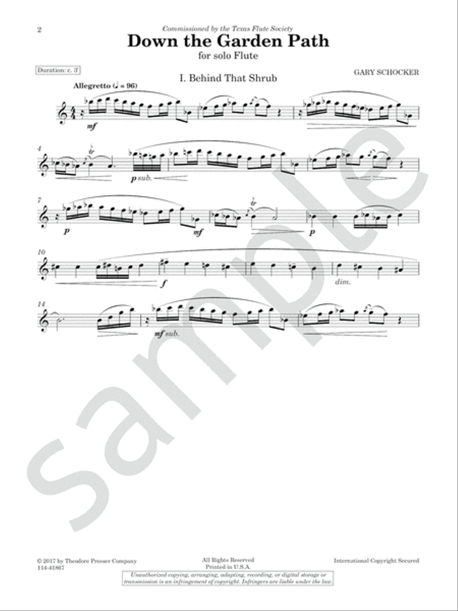 Down the Garden Path Chamber Music scores gallery preview page 3