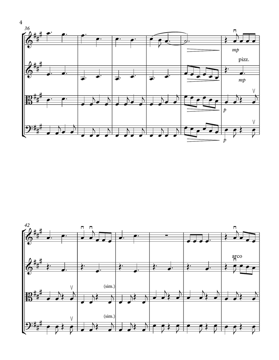 Electric Love String Quartet scores gallery preview page 4