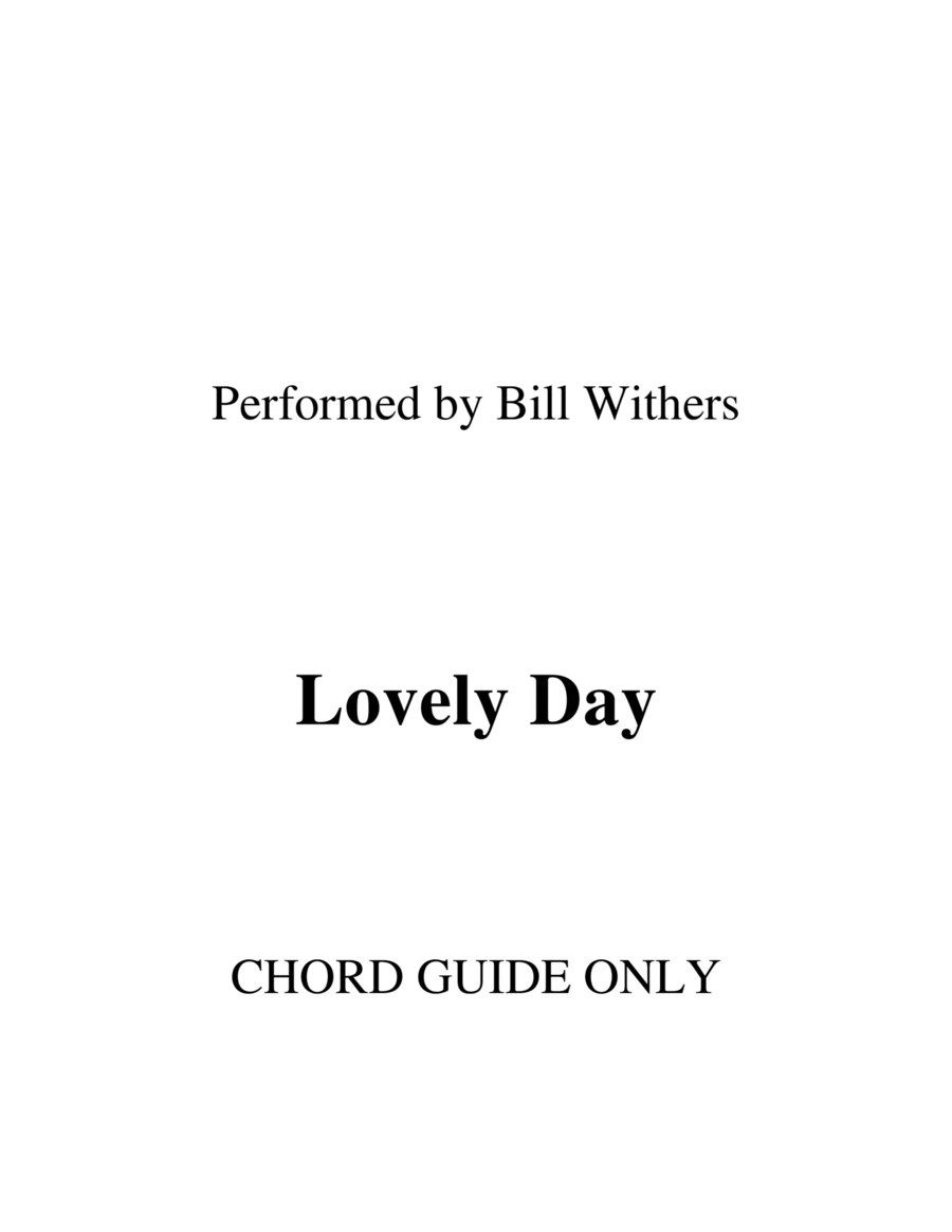 Lovely Day Piano scores gallery preview page 1