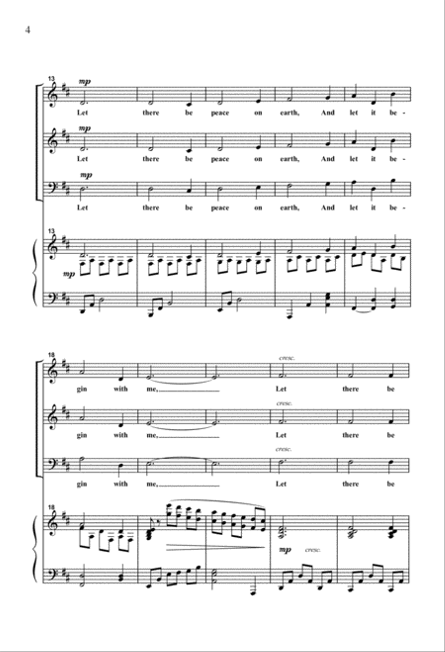 Let There Be Peace On Earth 3-Part scores gallery preview page 2