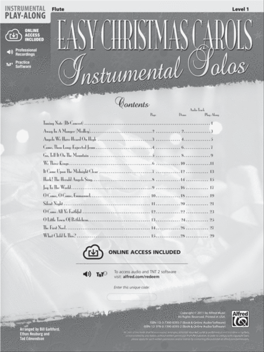 Easy Christmas Carols Instrumental Solos Flute Solo scores gallery preview page 2