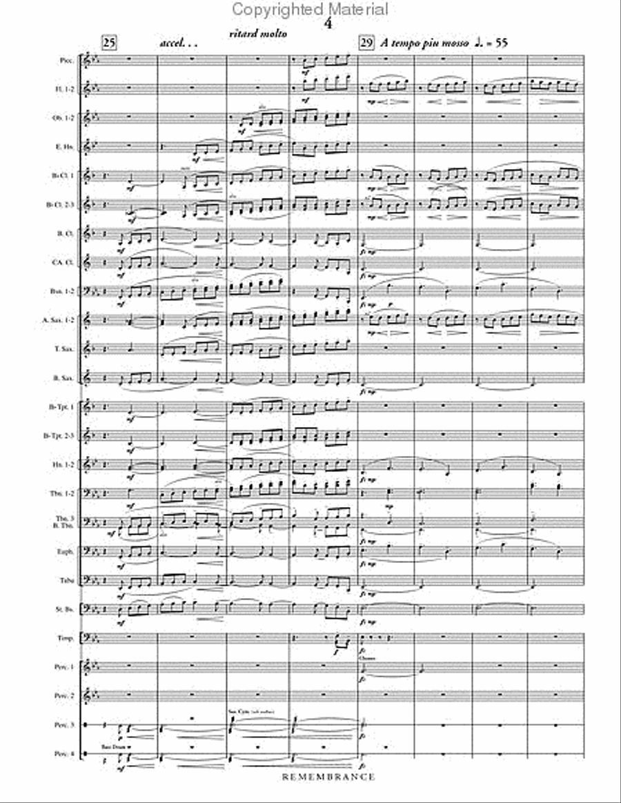 Remembrance Remembrance Concert Band scores gallery preview page 5