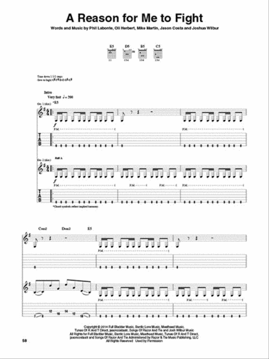 All That Remains - The Order of Things Electric Guitar scores gallery preview page 4