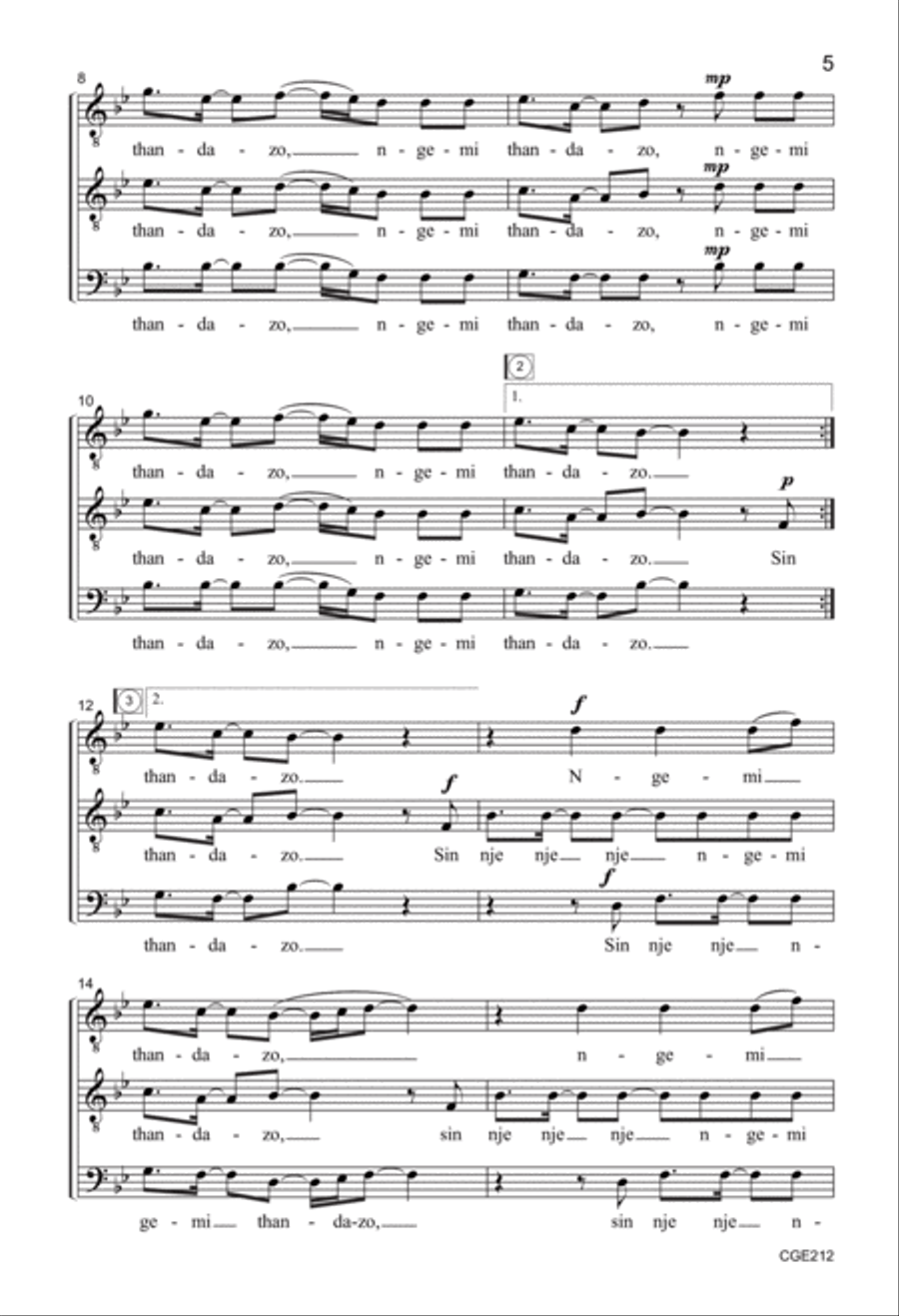 Babethandaza (TTB) Babethandaza (TTB) TTBB scores gallery preview page 4
