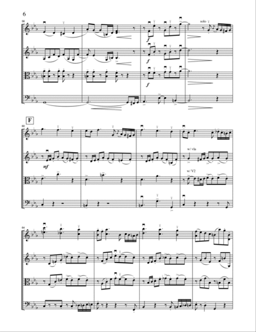 Tanguori (string quartet) String Quartet scores gallery preview page 6