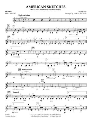 American Sketches - Violin 3 (Viola Treble Clef)