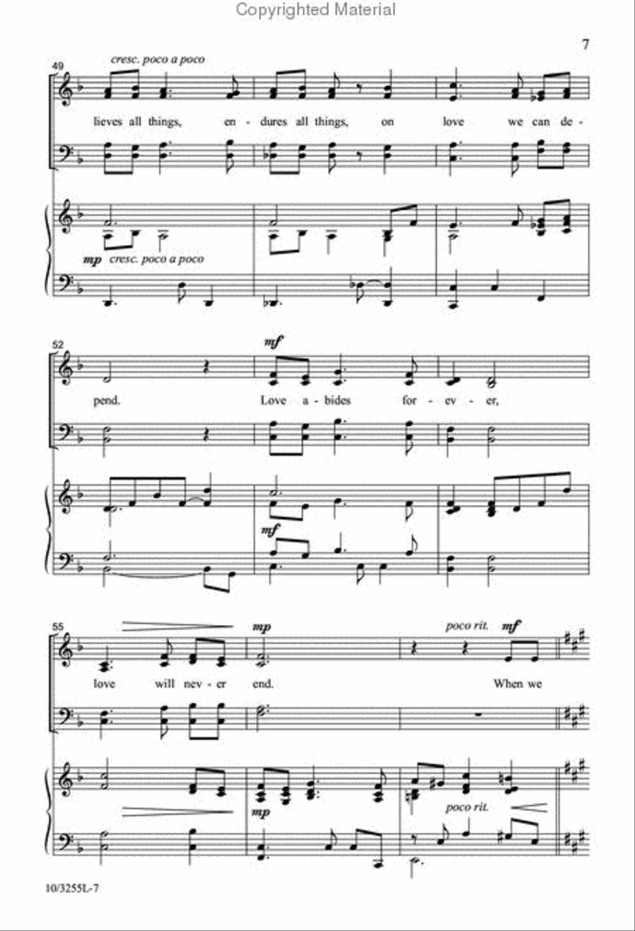Love Abides Forever Love Abides Forever 4-Part scores gallery preview page 7