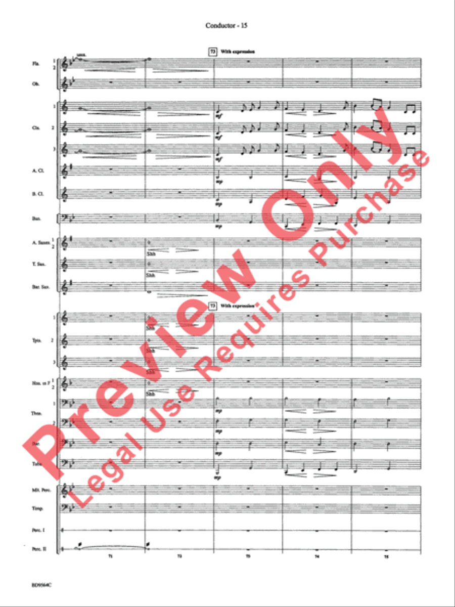 Where the Black Hawk Soars Concert Band scores gallery preview page 18