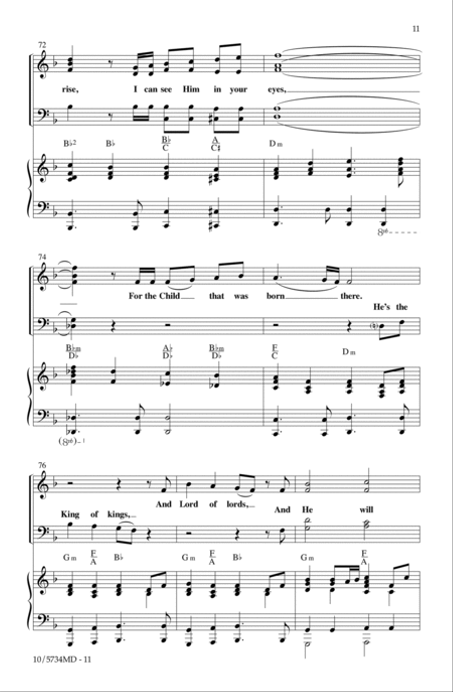 Bethlehem Morning Bethlehem Morning 4-Part scores gallery preview page 11