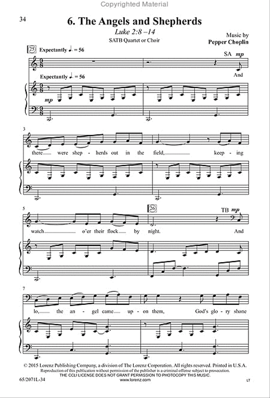 One Silent Night - SATB Score with Performance CD 4-Part scores gallery preview page 13