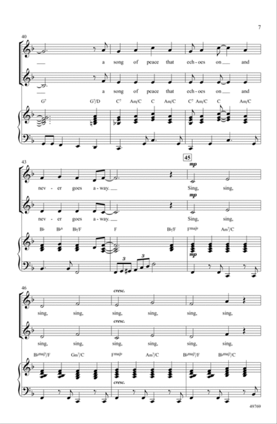 I'd Like to Teach the World to Sing Choir scores gallery preview page 6