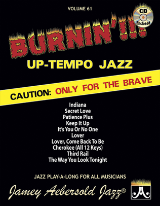 Book cover for Volume 61 - "Burnin'" Up Tempo Jazz Standards