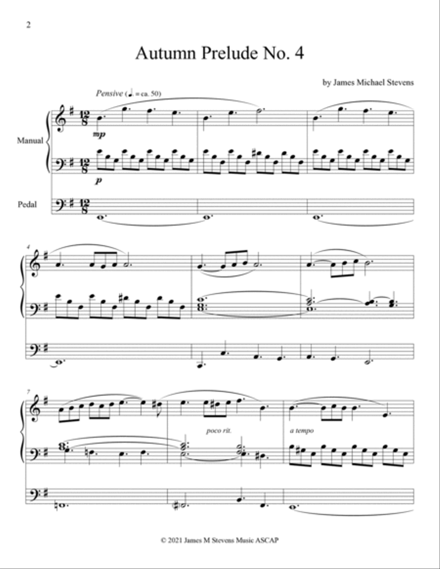 Autumn Prelude No. 4 Organ Solo scores gallery preview page 2