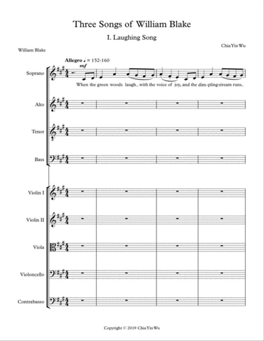 Three Songs of William Blake Choir scores gallery preview page 2