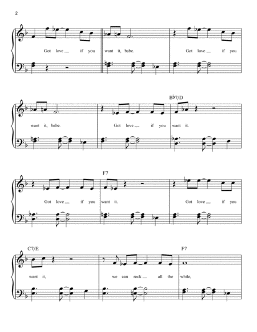 I Got Love If You Want It Easy Piano scores gallery preview page 2