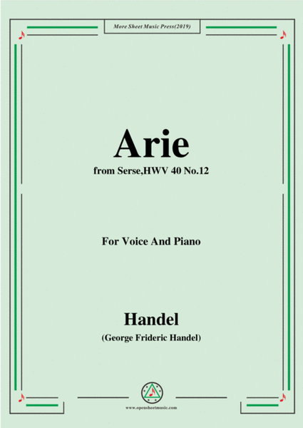 Handel-Arie,from Serse HWV 40 No.12,for Voice&Piano image number null