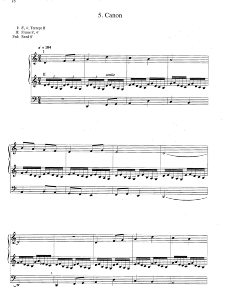 Partita on With High Delight Let Us Unite Organ scores gallery preview page 7